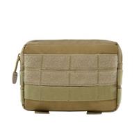 Compact MOLLE Tactical Utility Pouch with Customizable Logo Panel